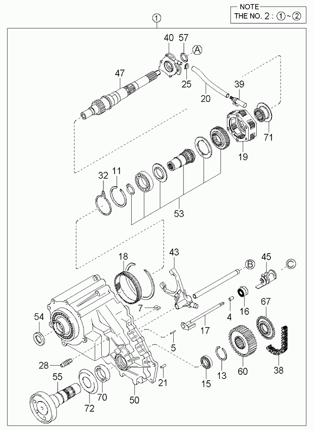 Раздаточная коробка для Киа Соренто 2002-2006