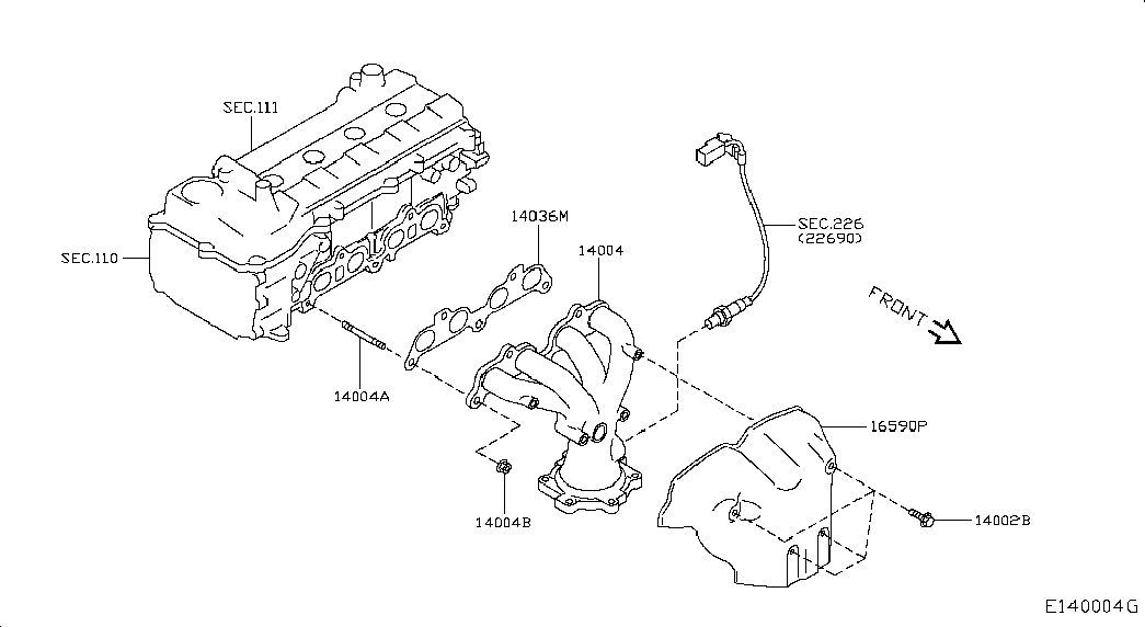 Коллектор выпускной для Ниссан Ноут 2005-2009