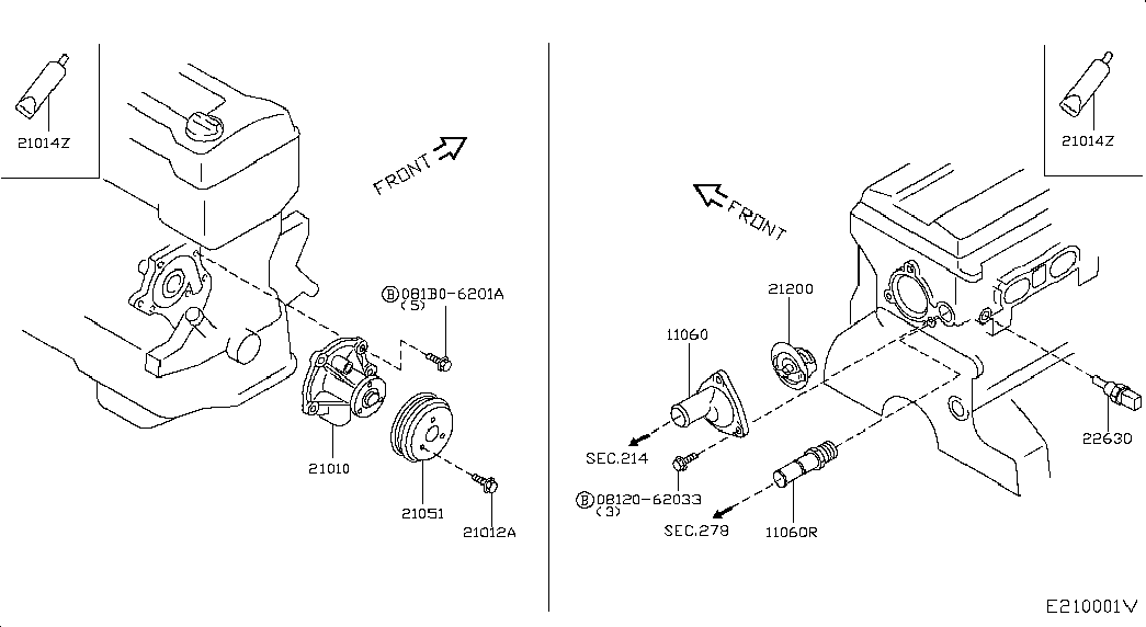 Помпа водяная для Ниссан Ноут 2005-2009