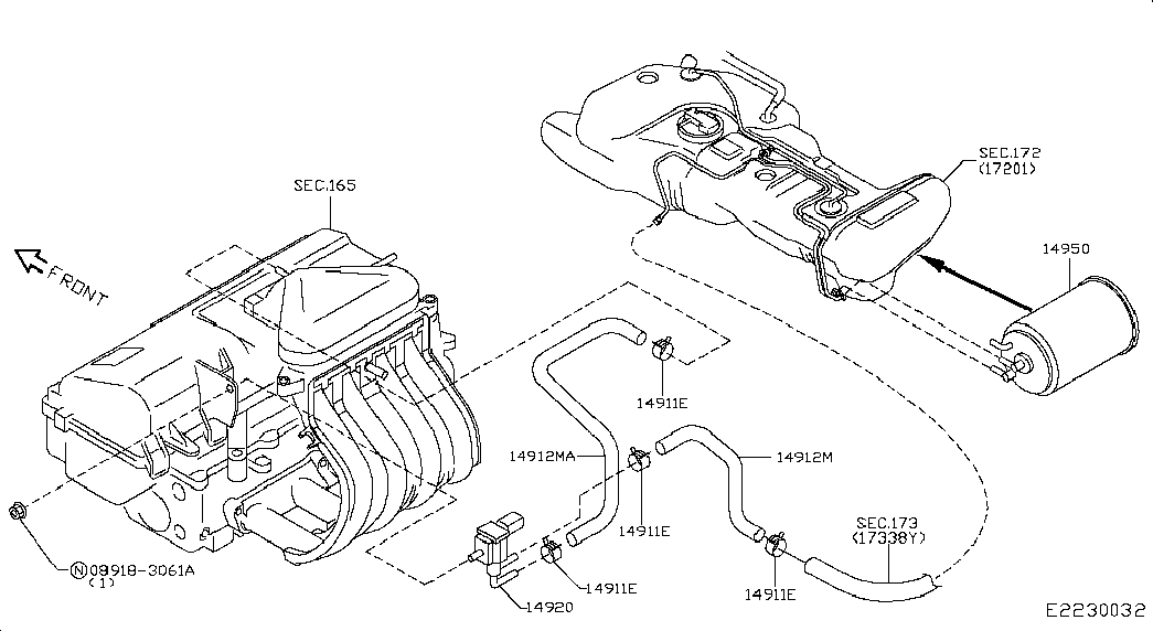 Электро-магнитный клапан для Ниссан Ноут 2005-2009