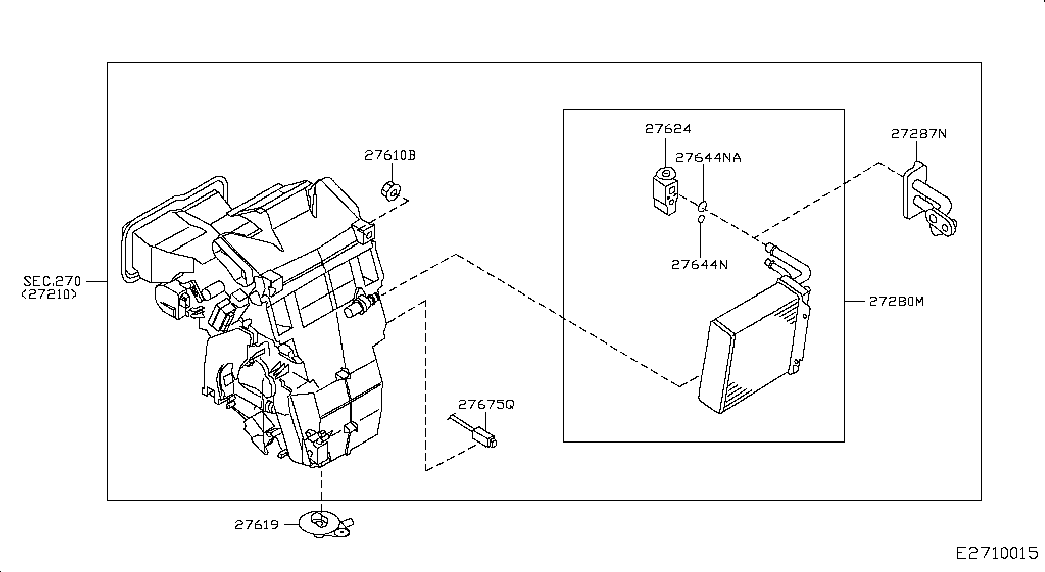 Радиатор кондиционера в сборе для Ниссан Ноут 2005-2009
