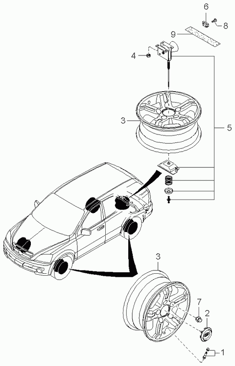 Диск литой для Киа Соренто 2002-2006