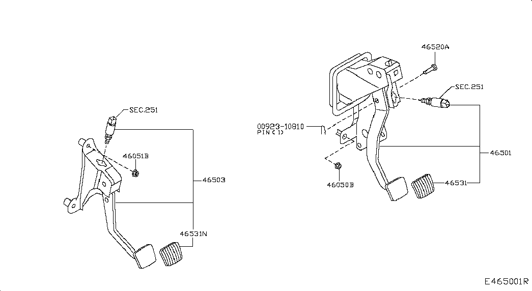 Педаль тормоза для Ниссан Ноут 2005-2009