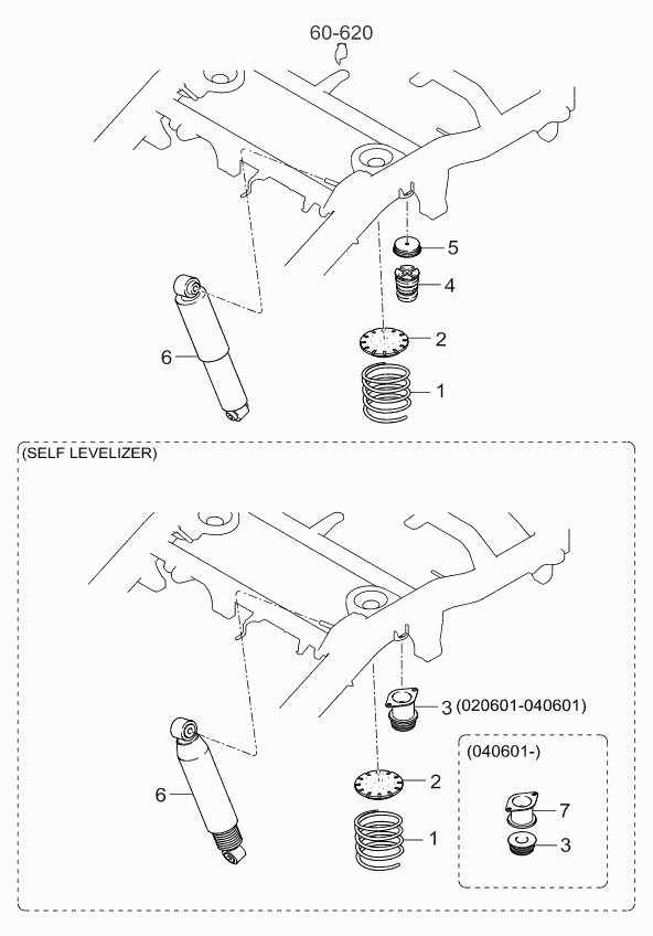 Амортизатор задний для Киа Соренто 2002-2006