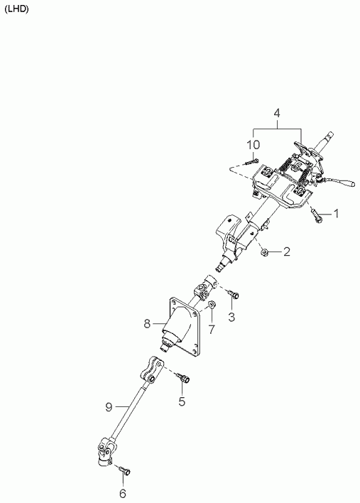 Рулевая колонка с для Киа Соренто 2002-2006