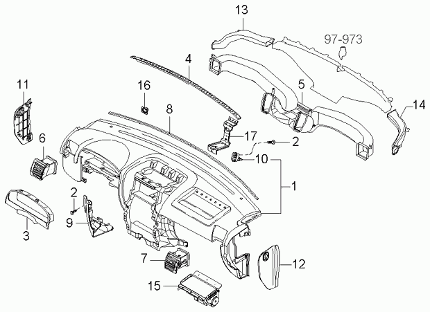 Подушка безопасности водителя для Киа Соренто 2002-2006