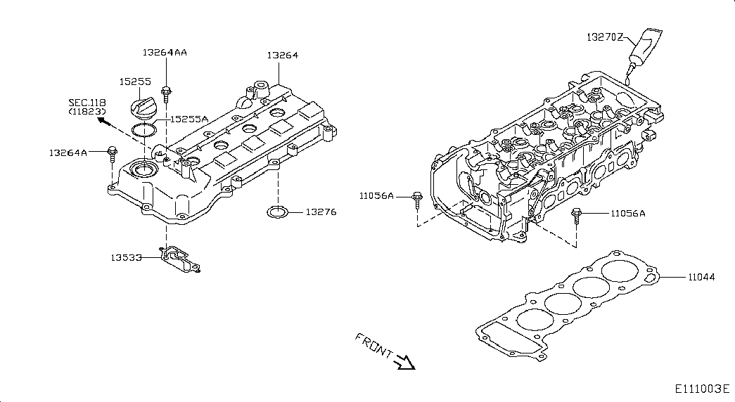 Клапанная крышка для Ниссан Ноут 2009-2013