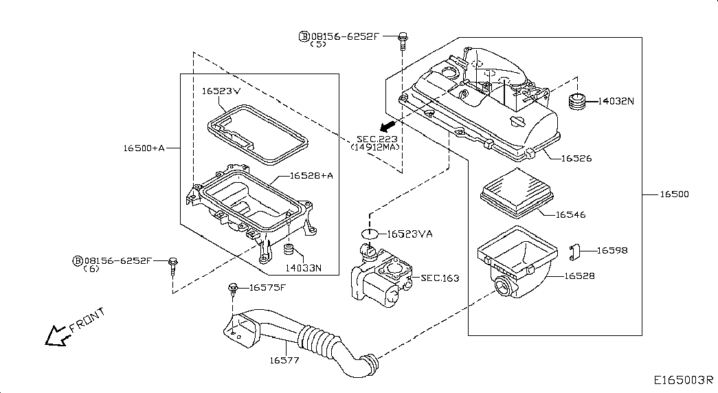 Фильтр воздушный-моторный для Ниссан Ноут 2009-2013