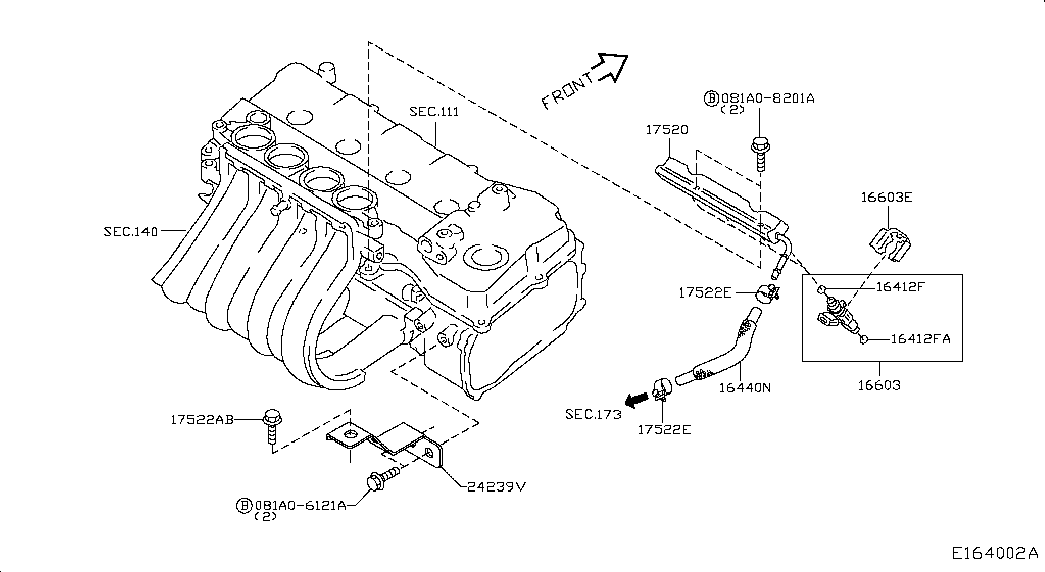 Топливная форсунка для Ниссан Ноут 2009-2013