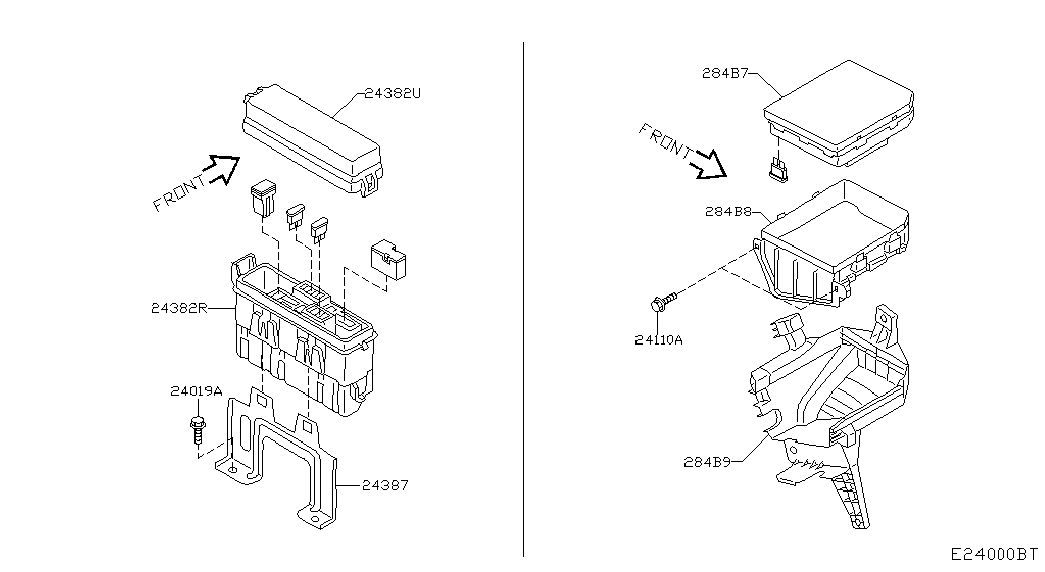 Блок предохранителей для Ниссан Ноут 2009-2013