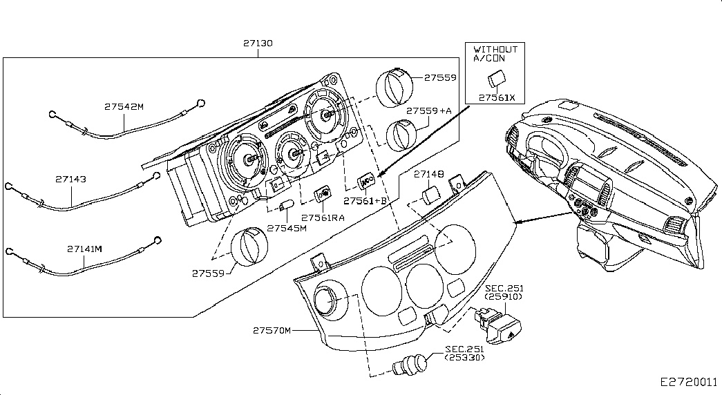 Панель климатической системы для Ниссан Ноут 2009-2013
