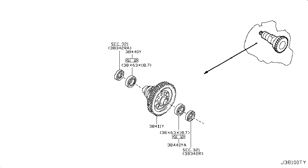 Дифференциал передний для Ниссан Ноут 2009-2013