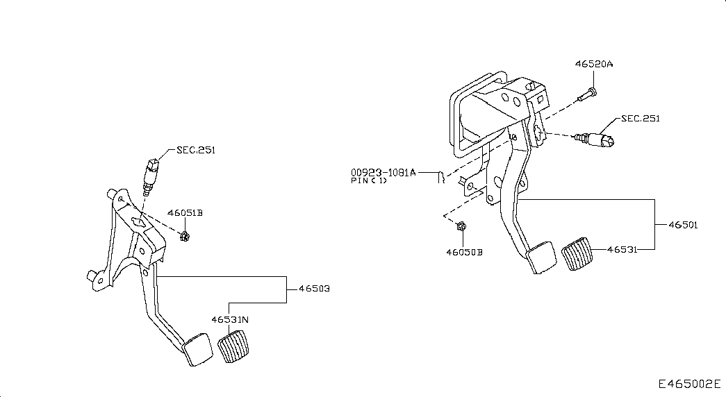 Педаль тормоза для Ниссан Ноут 2009-2013
