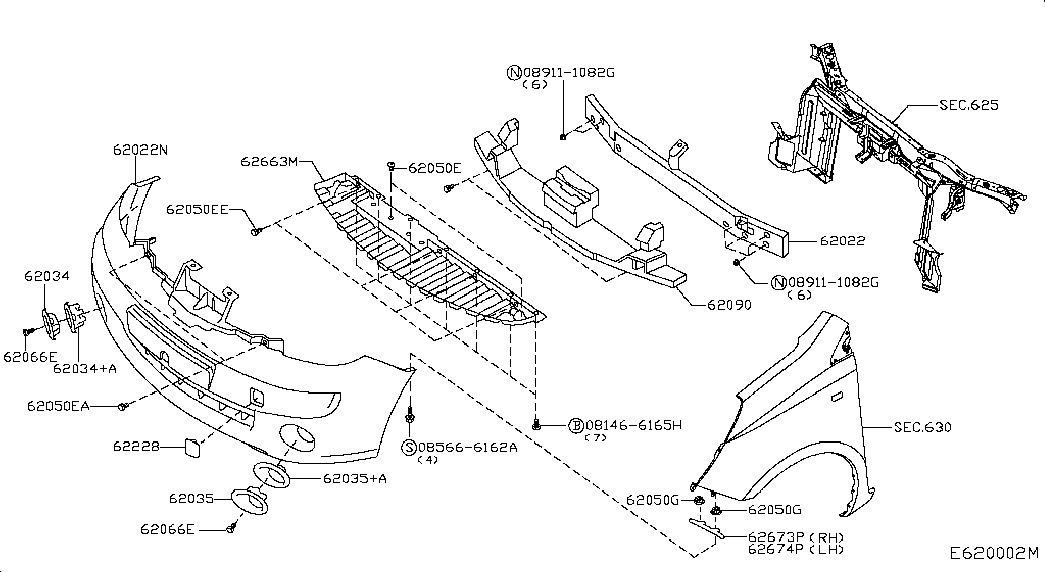 Бампер передний для Ниссан Ноут 2009-2013
