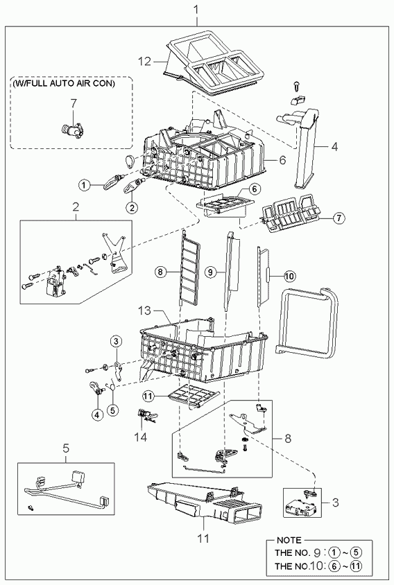 Радиатор отопителя для Киа Соренто 2002-2006