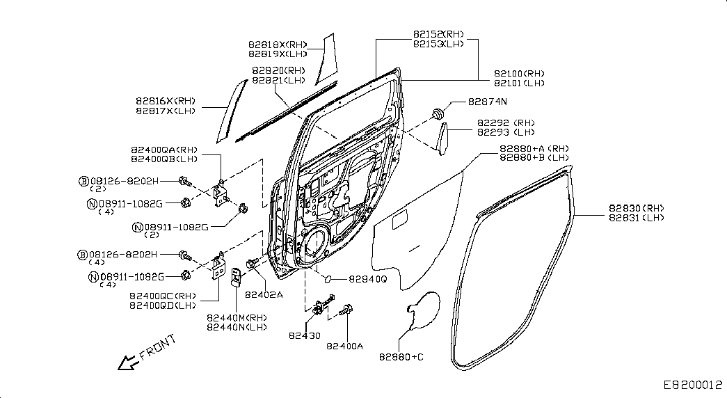 Дверь задняя правая для Ниссан Ноут 2009-2013