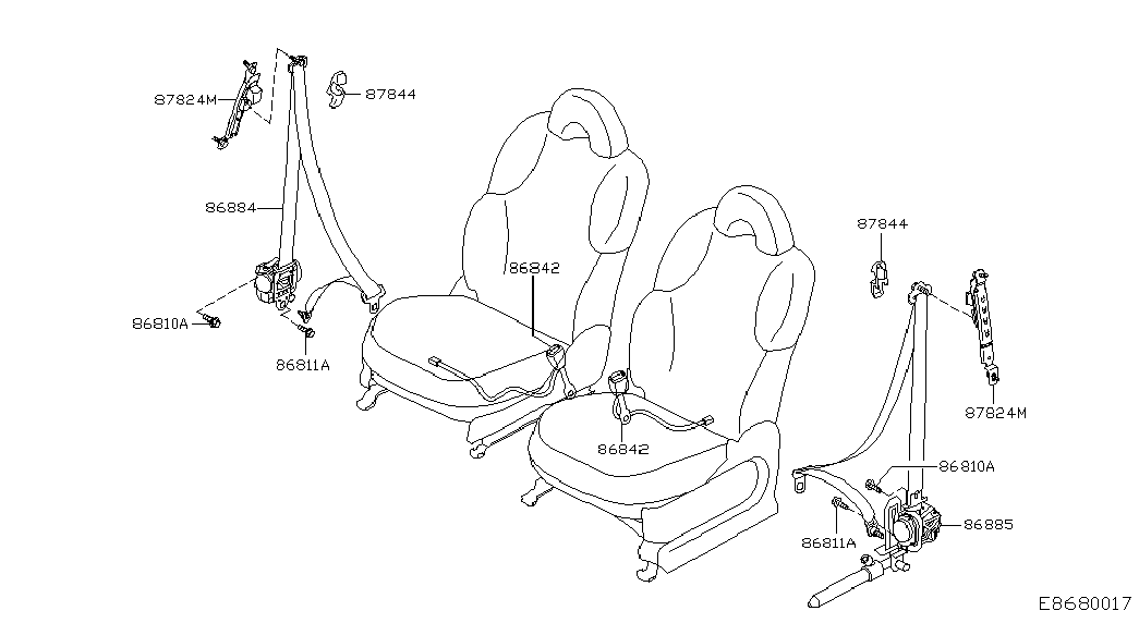 Ремень безопасности водителя для Ниссан Ноут 2009-2013