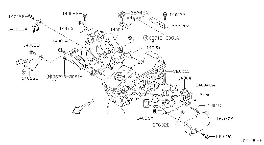 Коллектор выпускной для Ниссан Патрол 2004-2018