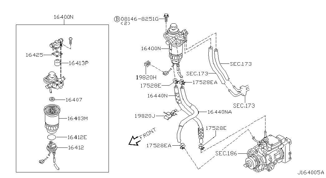 Корпус топливного фильтра для Ниссан Патрол 2004-2018