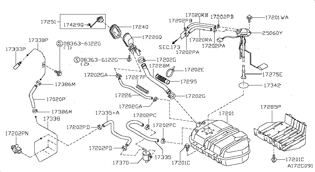 Бак топливный для Ниссан Патрол 2004-2018