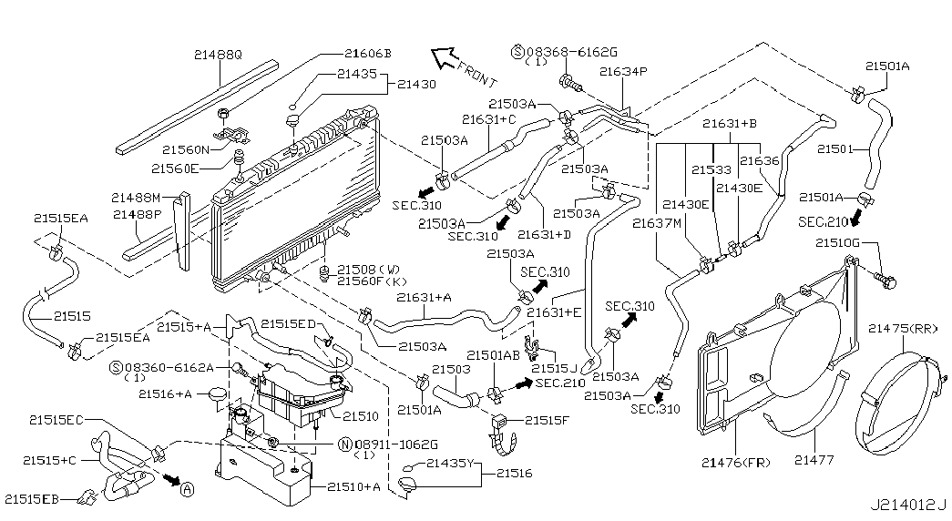 Бачок расширительный для Ниссан Патрол 2004-2018
