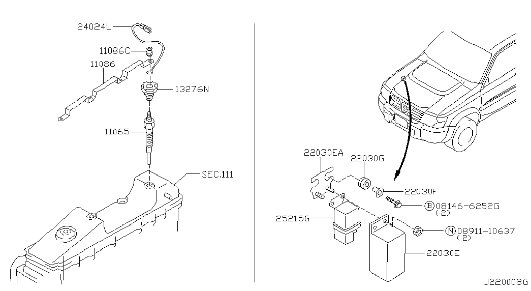 Свеча накала для Ниссан Патрол 2004-2018