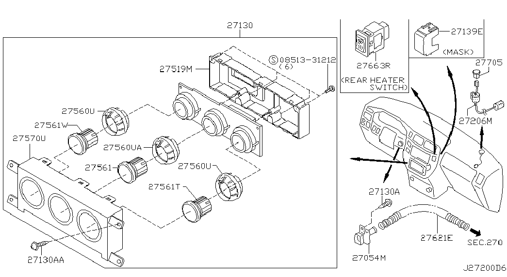 Панель климатической системы для Ниссан Патрол 2004-2018