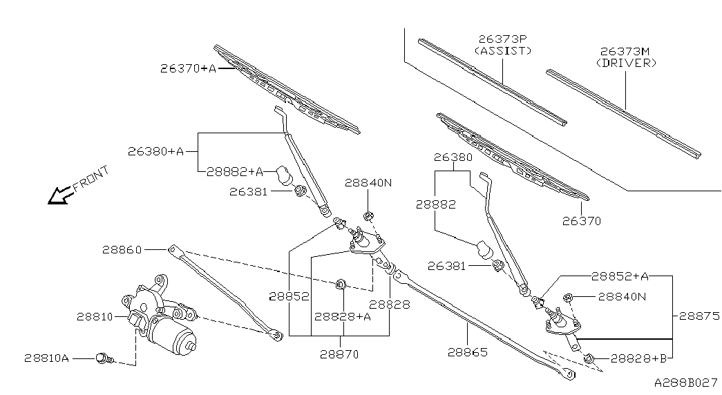 Моторчик переднего стеклоочистителя для Ниссан Патрол 2004-2018