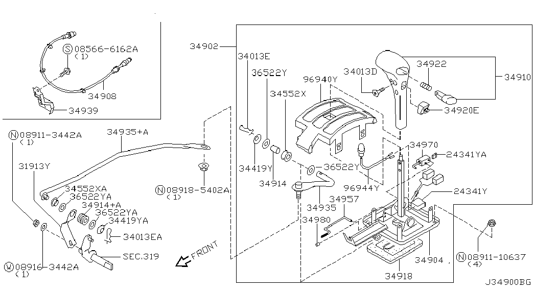 Рычаг переключения скоростей для Ниссан Патрол 2004-2018