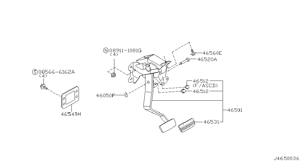 Педаль тормоза для Ниссан Патрол 2004-2018