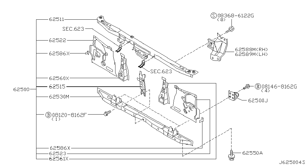Панель передняя-телевизор для Ниссан Патрол 2004-2018