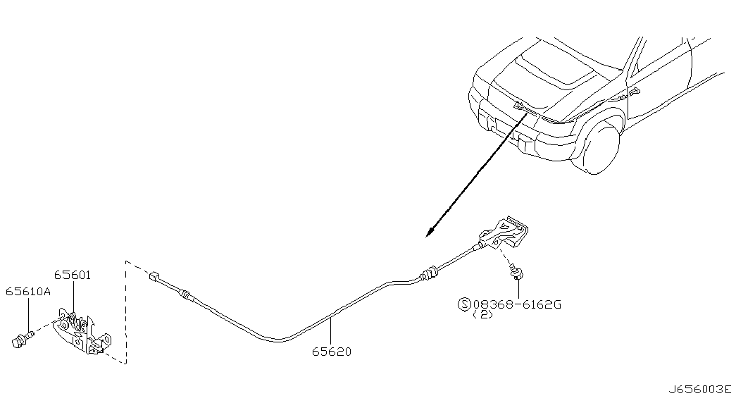 Замок капота для Ниссан Патрол 2004-2018