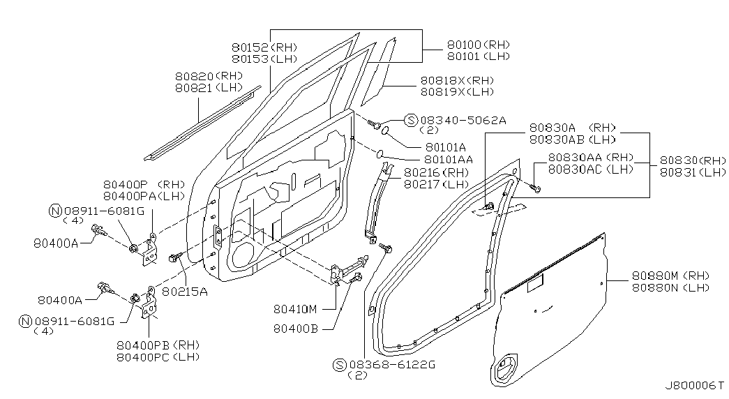 Дверь передняя правая для Ниссан Патрол 2004-2018