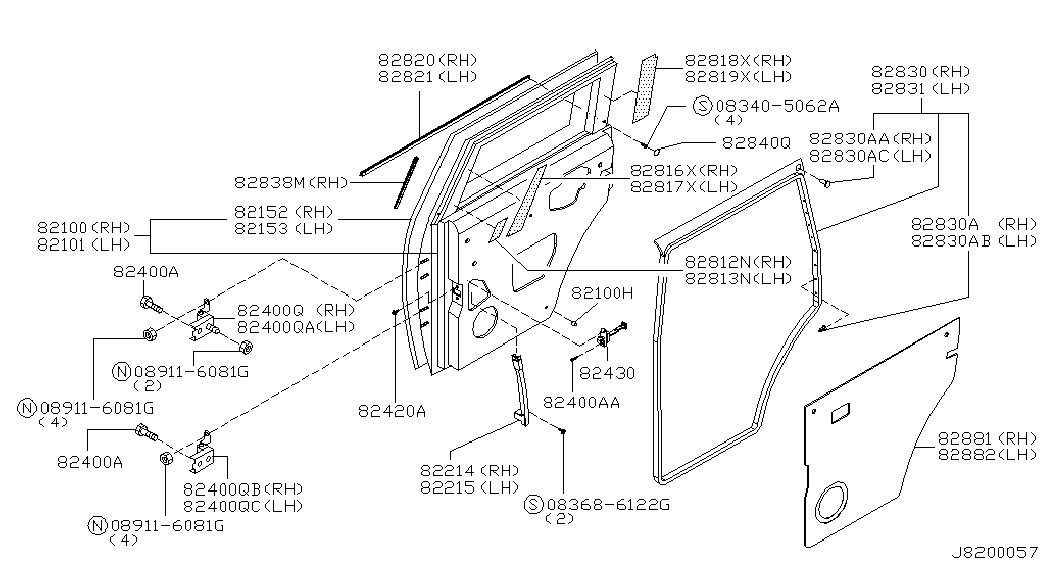 Дверь задняя правая для Ниссан Патрол 2004-2018