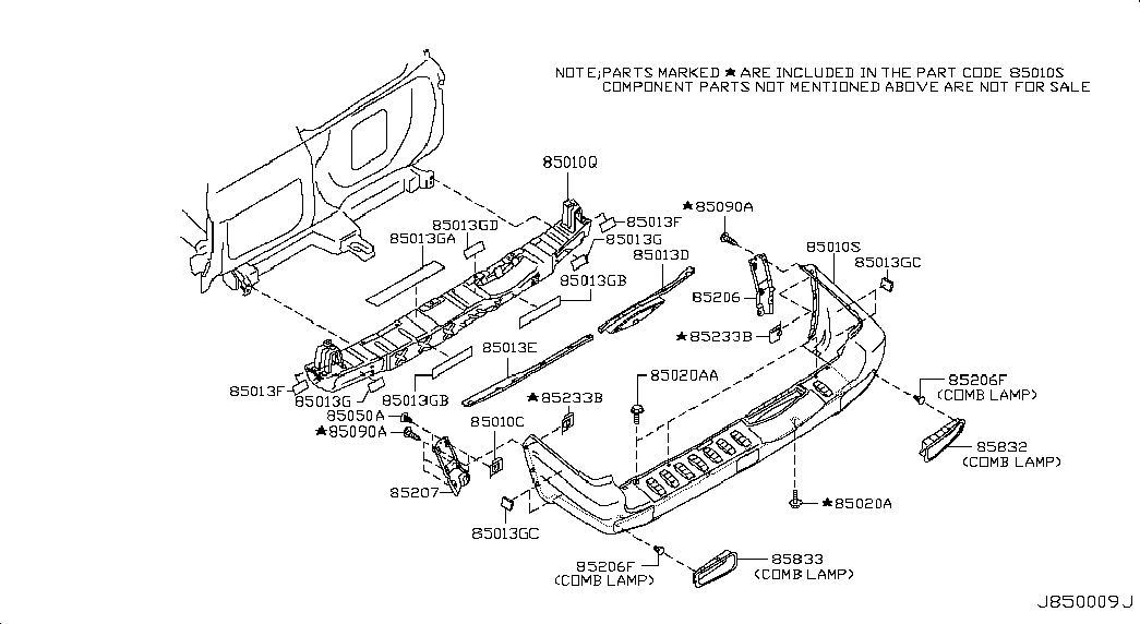 Бампер задний для Ниссан Патрол 2004-2018