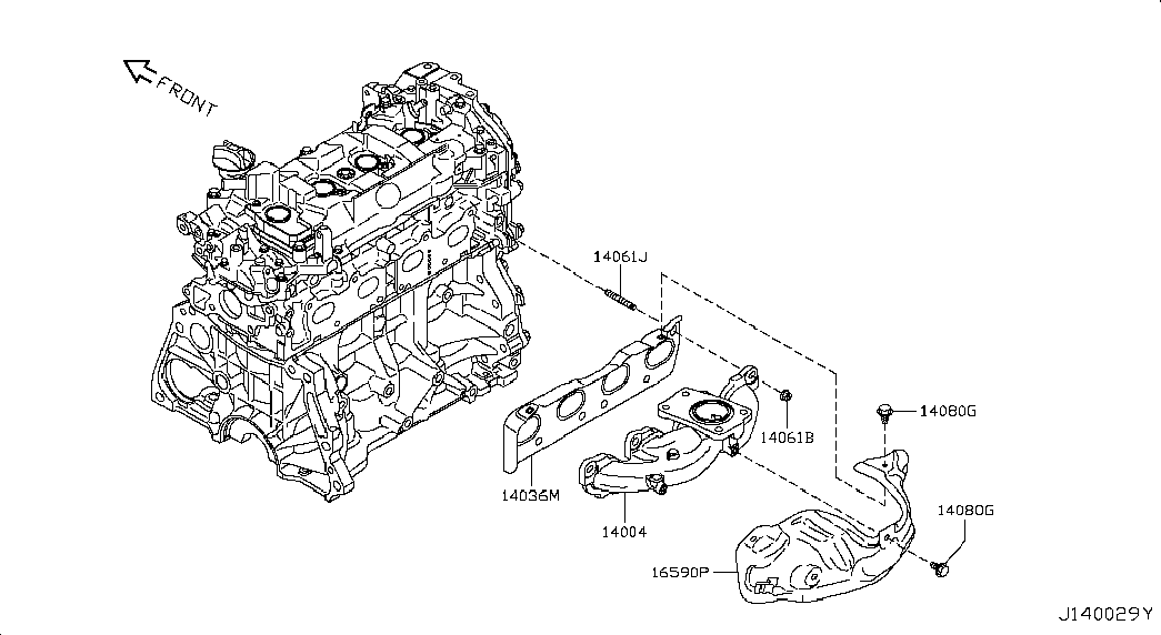 Коллектор выпускной для Nissan Juke 2010-2014