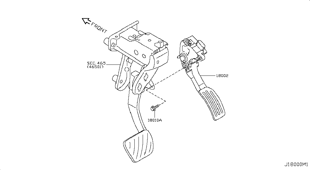 Педаль газа для Nissan Juke 2010-2014