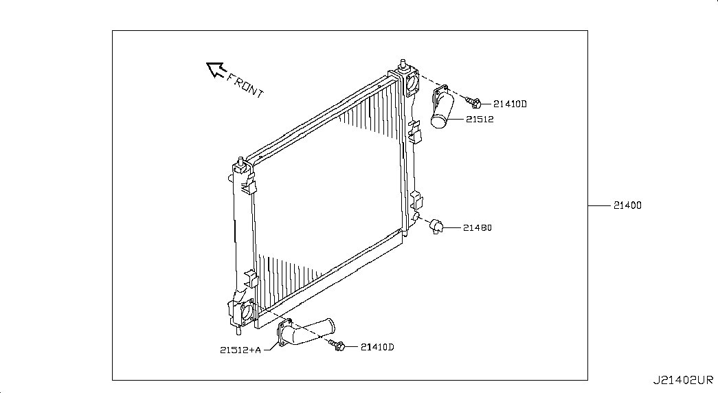 Радиатор двигателя в сборе для Nissan Juke 2010-2014