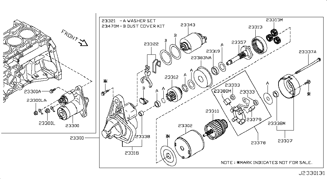 Стартер в сборе для Nissan Juke 2010-2014