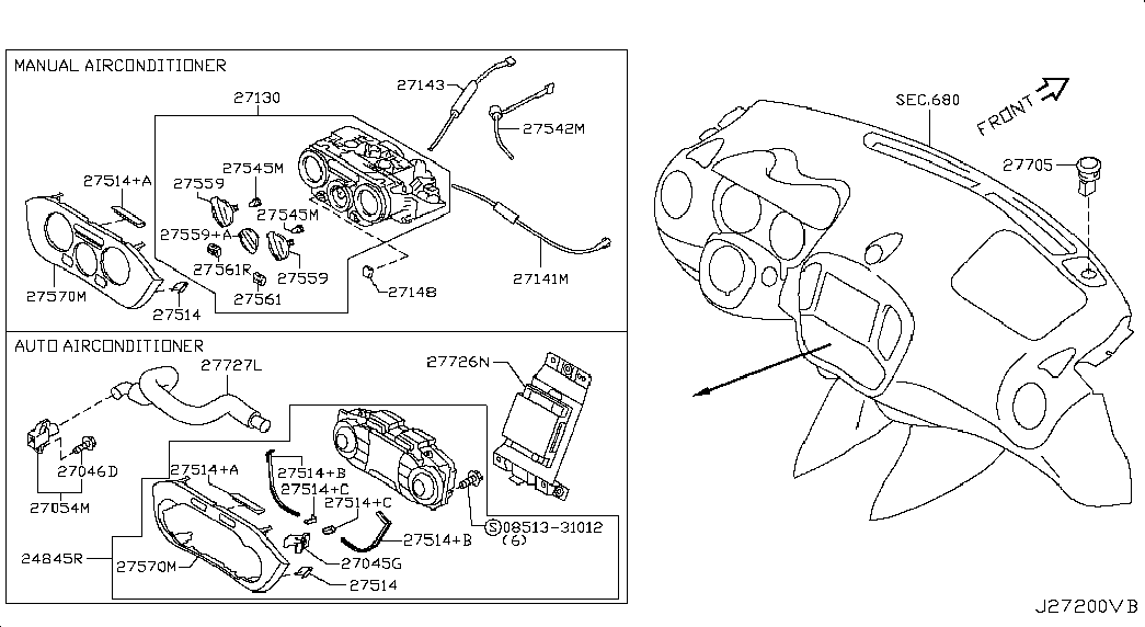 Панель климатической системы для Nissan Juke 2010-2014