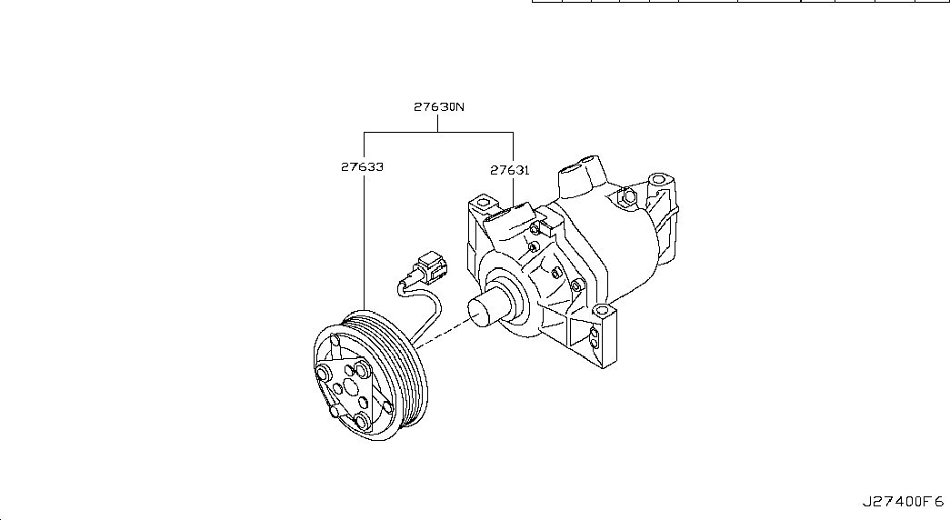 Муфта компрессора кондиционера для Nissan Juke 2010-2014