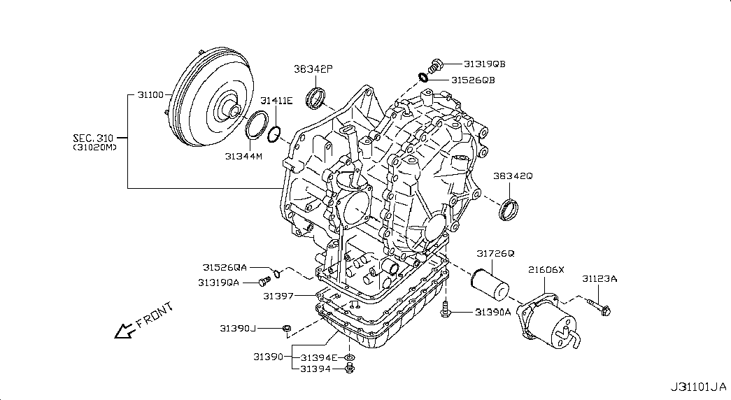 Гидротрансформатор АКПП для Nissan Juke 2010-2014