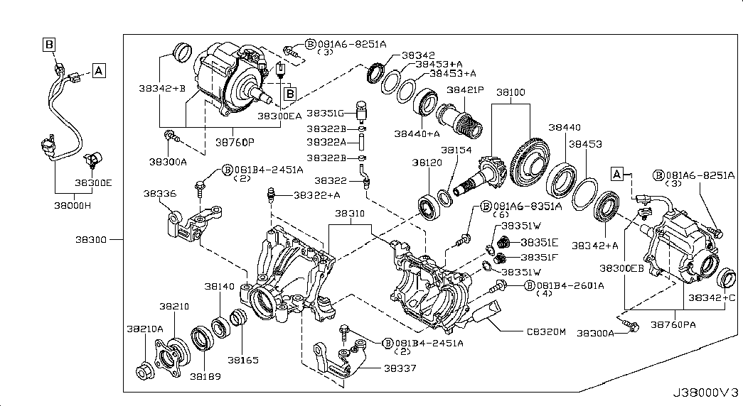Корпус редуктора заднего  для Nissan Juke 2010-2014