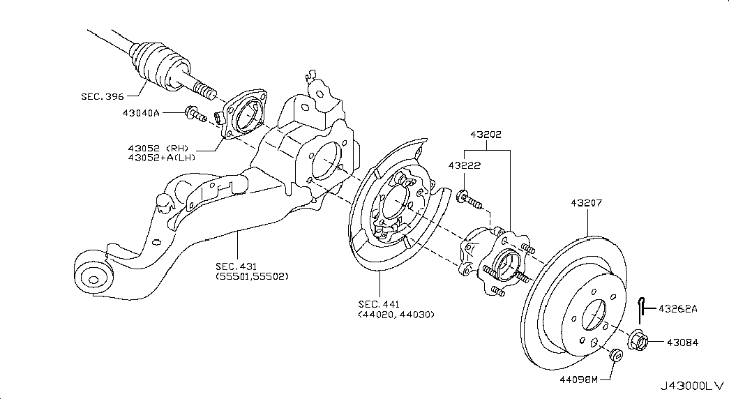 Диск тормозной задний для Nissan Juke 2010-2014