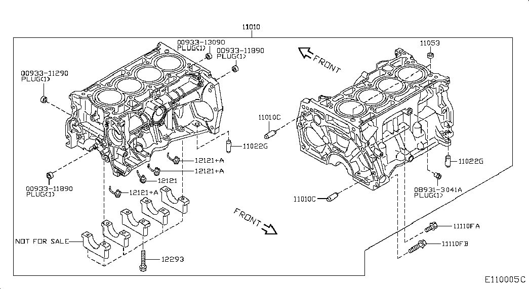 Блок цилиндров в сборе для Nissan Juke 2014-2018