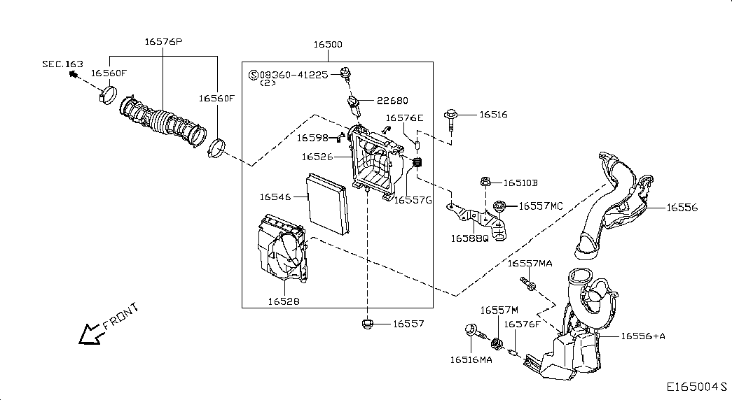 Фильтр воздушный-моторный для Nissan Juke 2014-2018