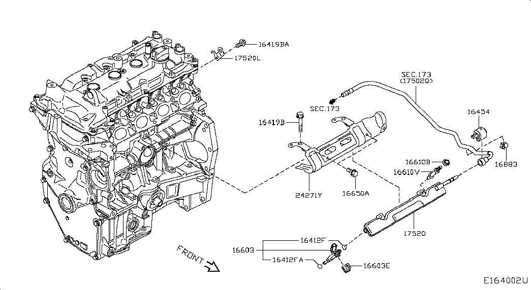 Топливная рампа для Nissan Juke 2014-2018
