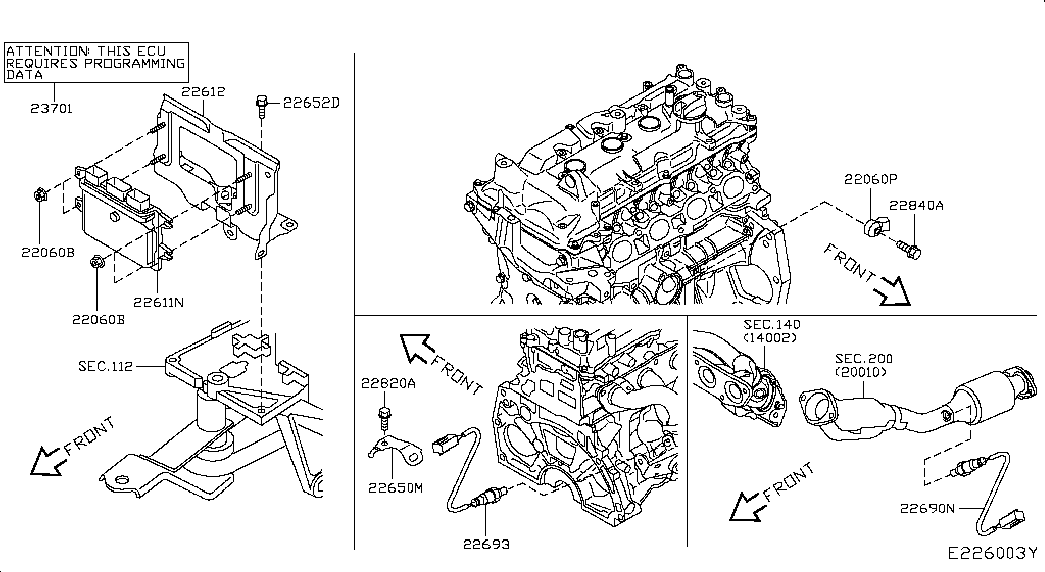 Датчик детонации для Nissan Juke 2014-2018