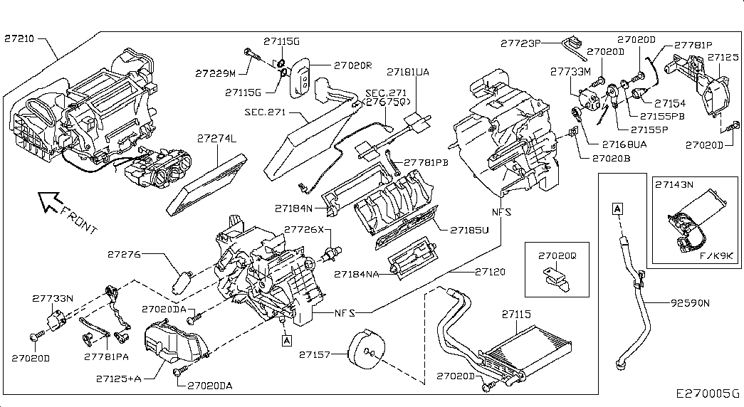 Фильтр салонный-воздушный для Nissan Juke 2014-2018