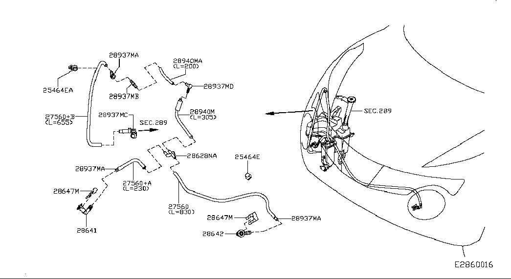 Фаро-омыватель правый для Nissan Juke 2014-2018